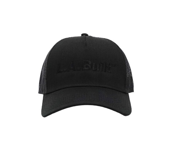 L.A. Built Logo Embroidered Cap Middle - Blk/Blk