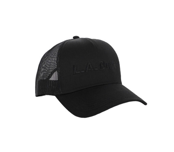 L.A. Built Logo Embroidered Cap Middle - Blk/Blk - Image 2