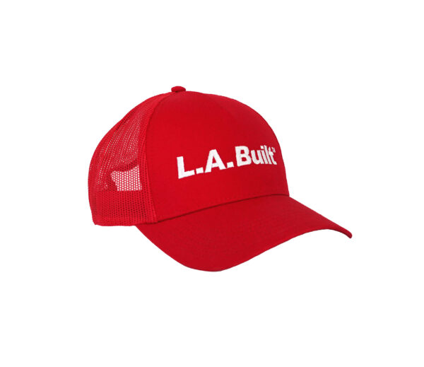 L.A. Built Logo Embroidered Cap Middle - Red/Wht - Image 2