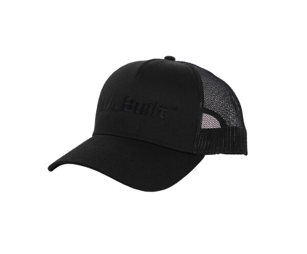 L.A. Built Logo Embroidered Cap Middle - Blk/Blk - Image 3