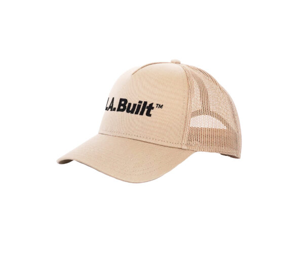 L.A. Built Logo Embroidered Cap Middle - Tan/Blk - Image 3