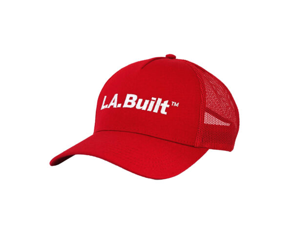 L.A. Built Logo Embroidered Cap Middle - Red/Wht - Image 3