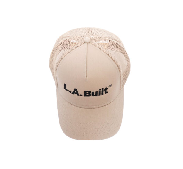 L.A. Built Logo Embroidered Cap Middle - Tan/Blk - Image 4