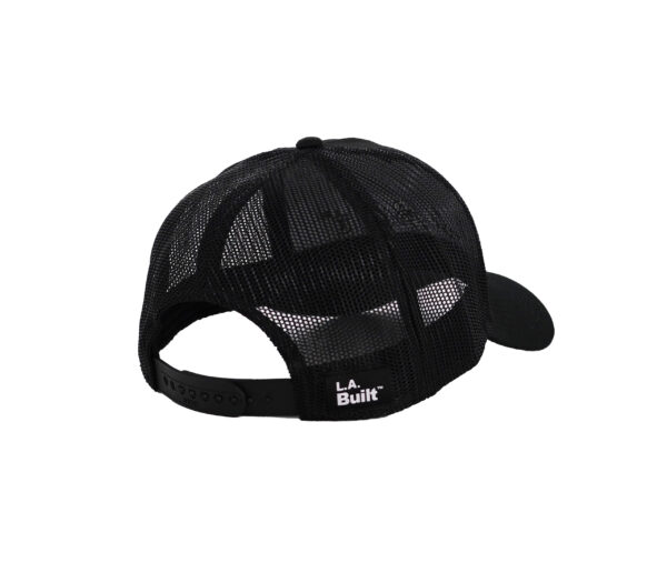 L.A. Built Logo Embroidered Cap Middle - Blk/Blk - Image 5