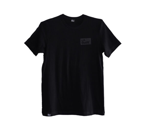 L.A. Built Black Box Left on Black Logo T-Shirt