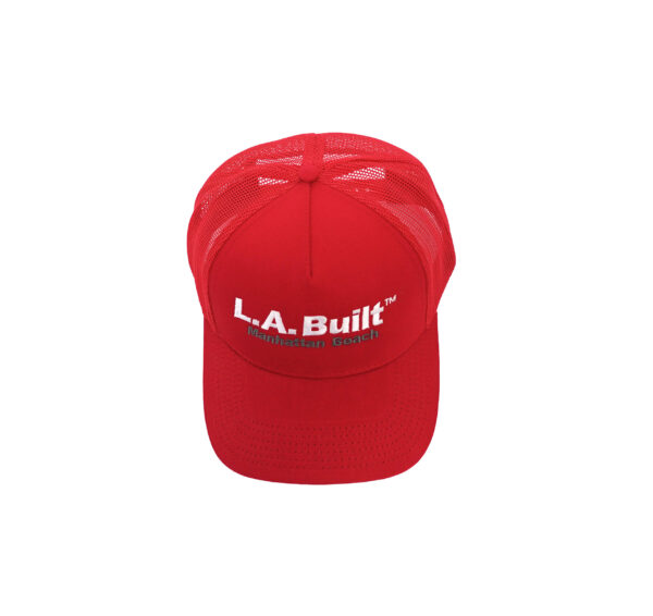 L.A. Built Logo Embroidered Cap Middle - Manhattan - Red - Image 4