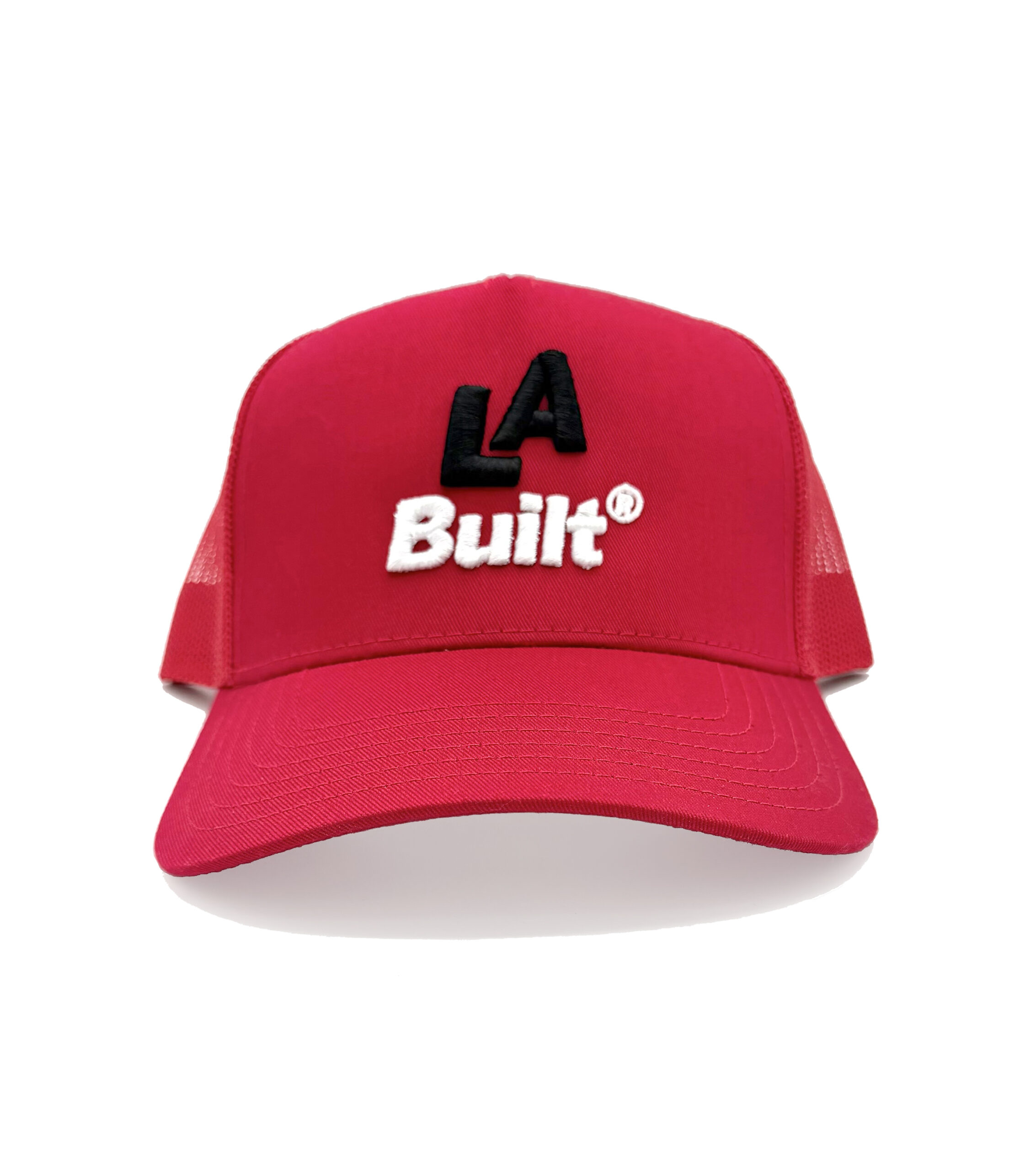 L.A. Built Logo Puff Embroidered Cap 3d - Red/Blk/Wht