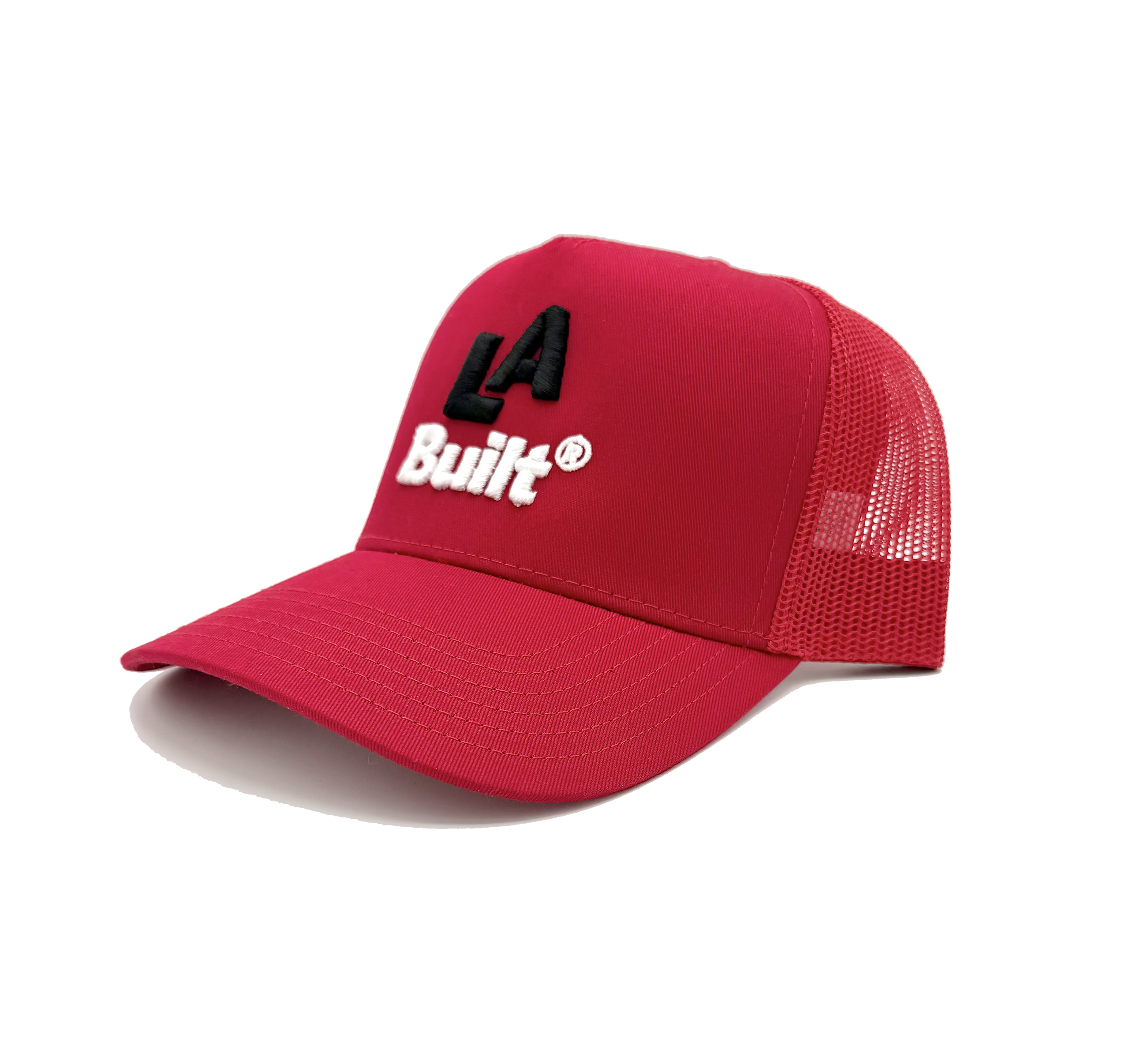L.A. Built Logo Puff Embroidered Cap 3d - Red/Blk/Wht - Image 3