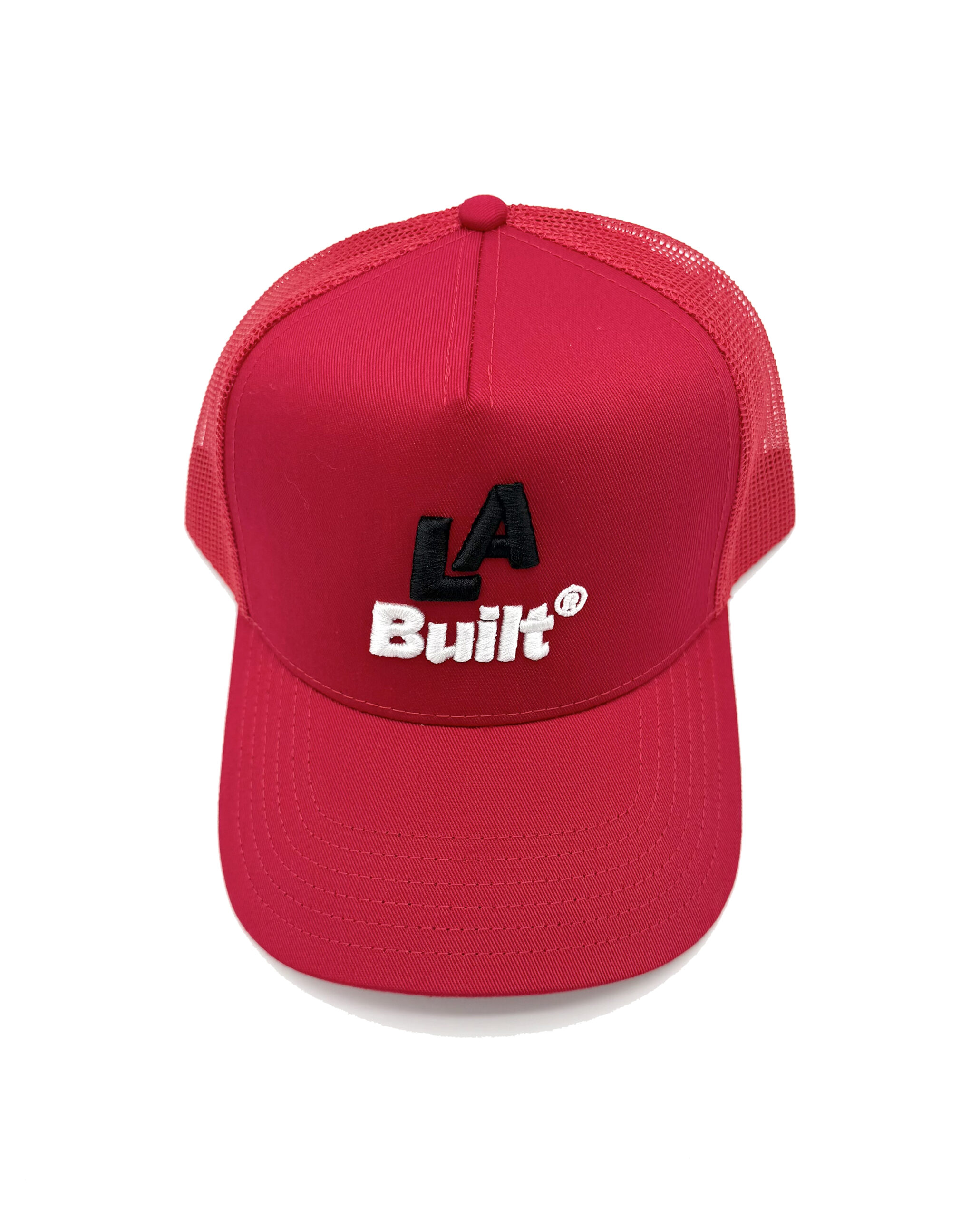 L.A. Built Logo Puff Embroidered Cap 3d - Red/Blk/Wht - Image 4
