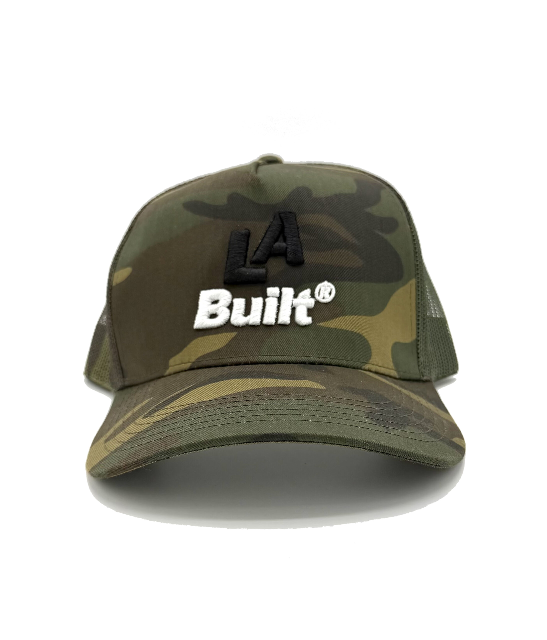 L.A. Built Logo Puff Embroidered Cap 3d - Camo/Blk/Wht