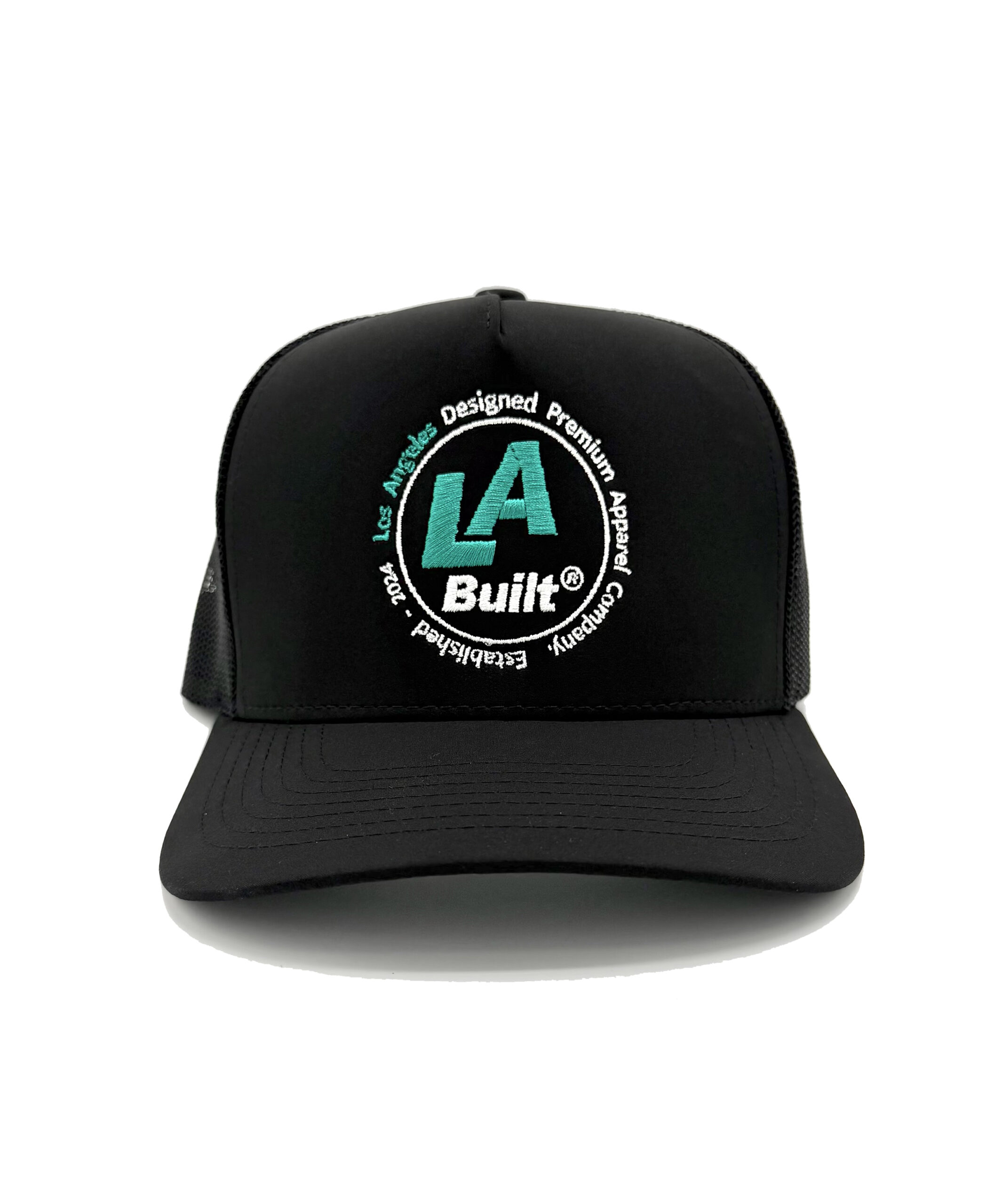 L.A. Built Embroidered Circle Logo Cap - Blk/Grn/Wht