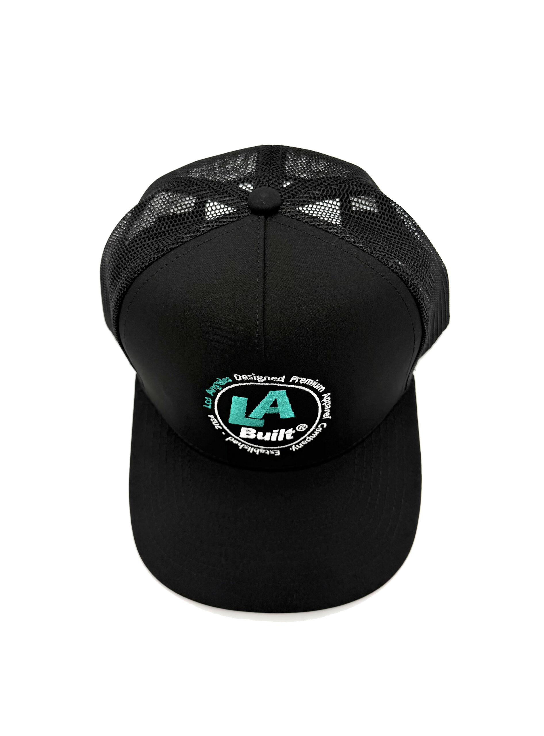 L.A. Built Embroidered Circle Logo Cap - Blk/Grn/Wht - Image 4