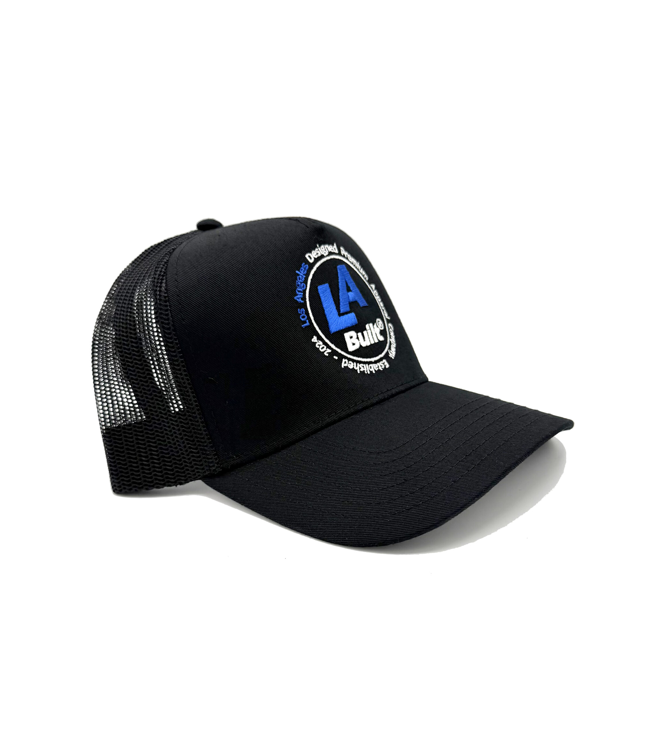 L.A. Built Embroidered Circle Logo Cap - Blk/Blu/Wht - Image 2