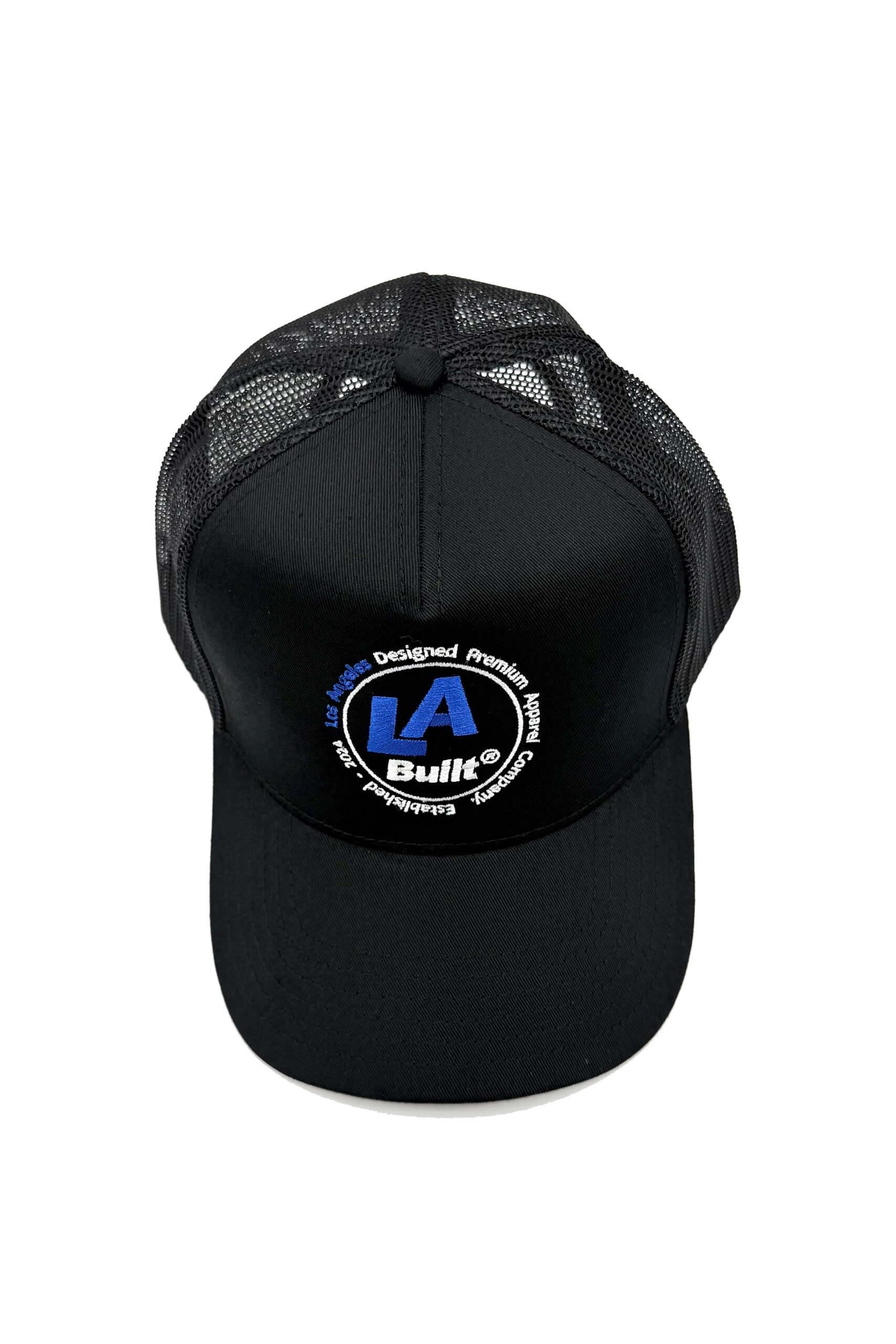 L.A. Built Embroidered Circle Logo Cap - Blk/Blu/Wht - Image 4