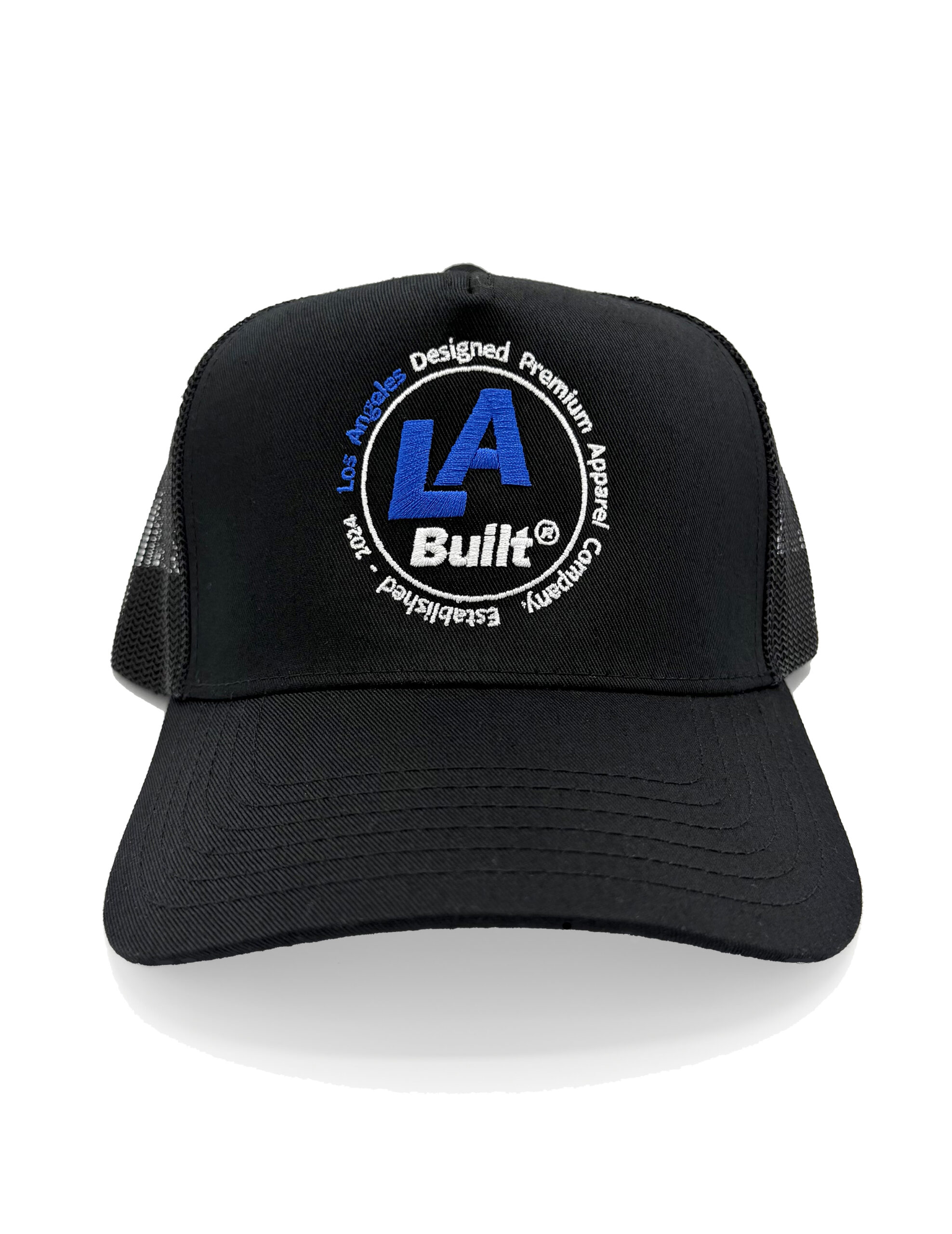 L.A. Built Embroidered Circle Logo Cap - Blk/Blu/Wht