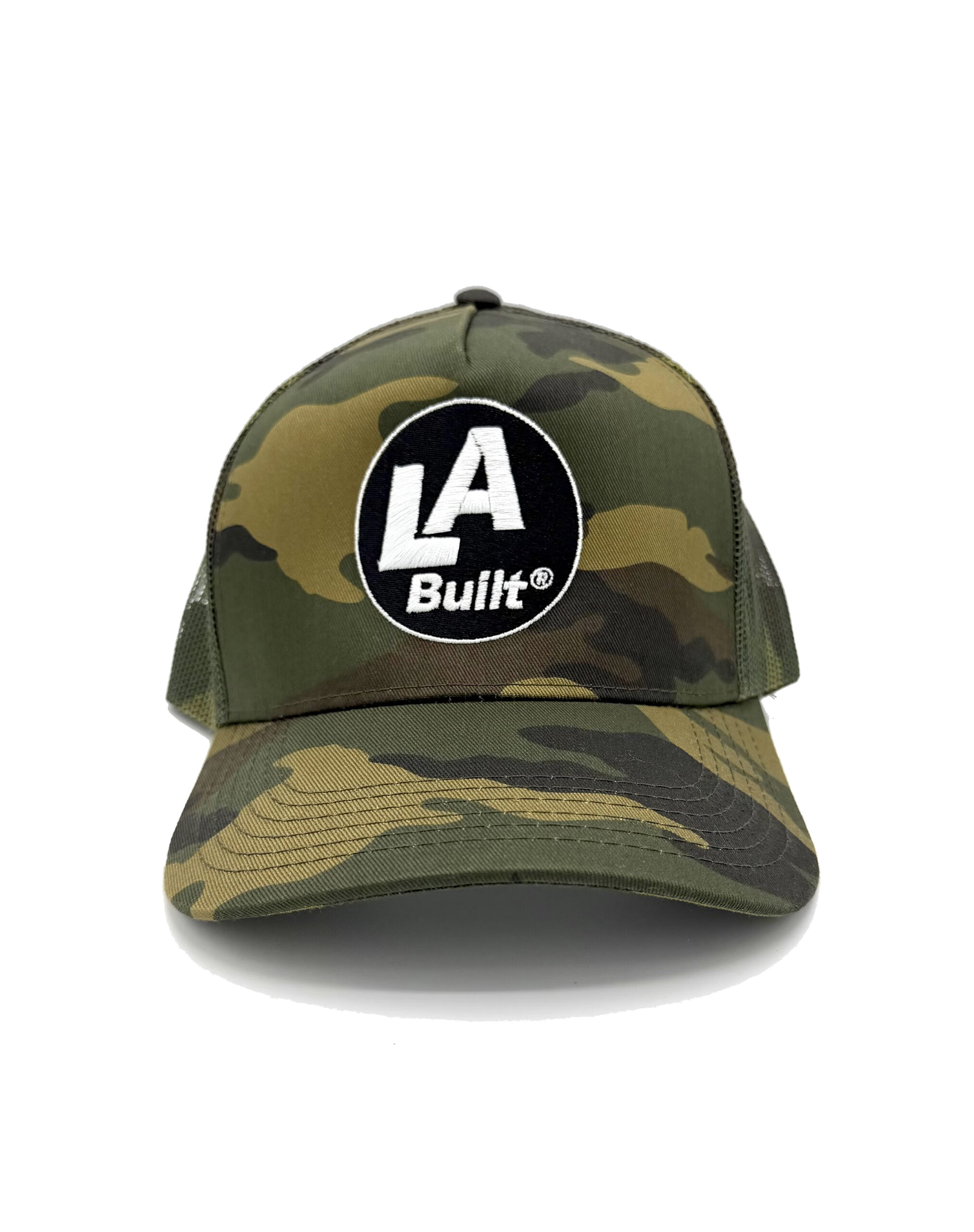 L.A. Built Embroidered Circle v2 Logo Cap - Camo/Wht/Blk