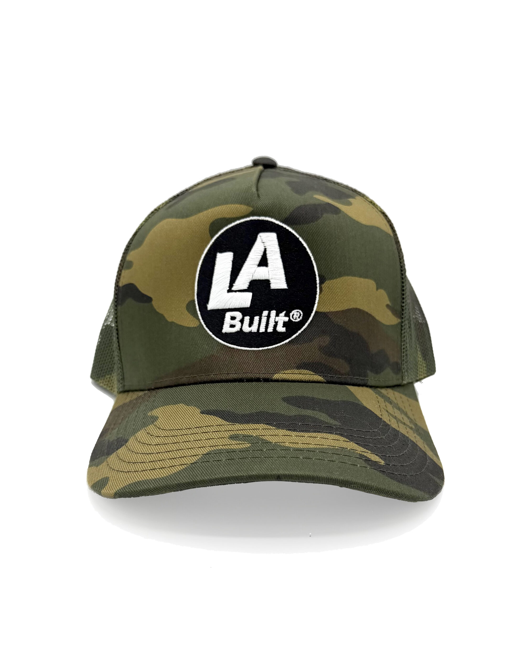 L.A. Built Embroidered Circle v2 Logo Cap – Camo/Wht/Blk