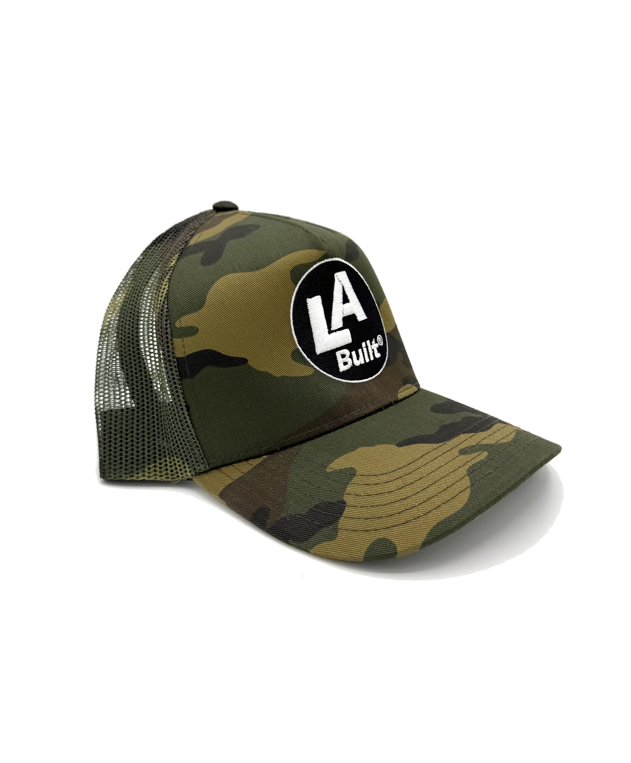 L.A. Built Embroidered Circle v2 Logo Cap - Camo/Wht/Blk - Image 2