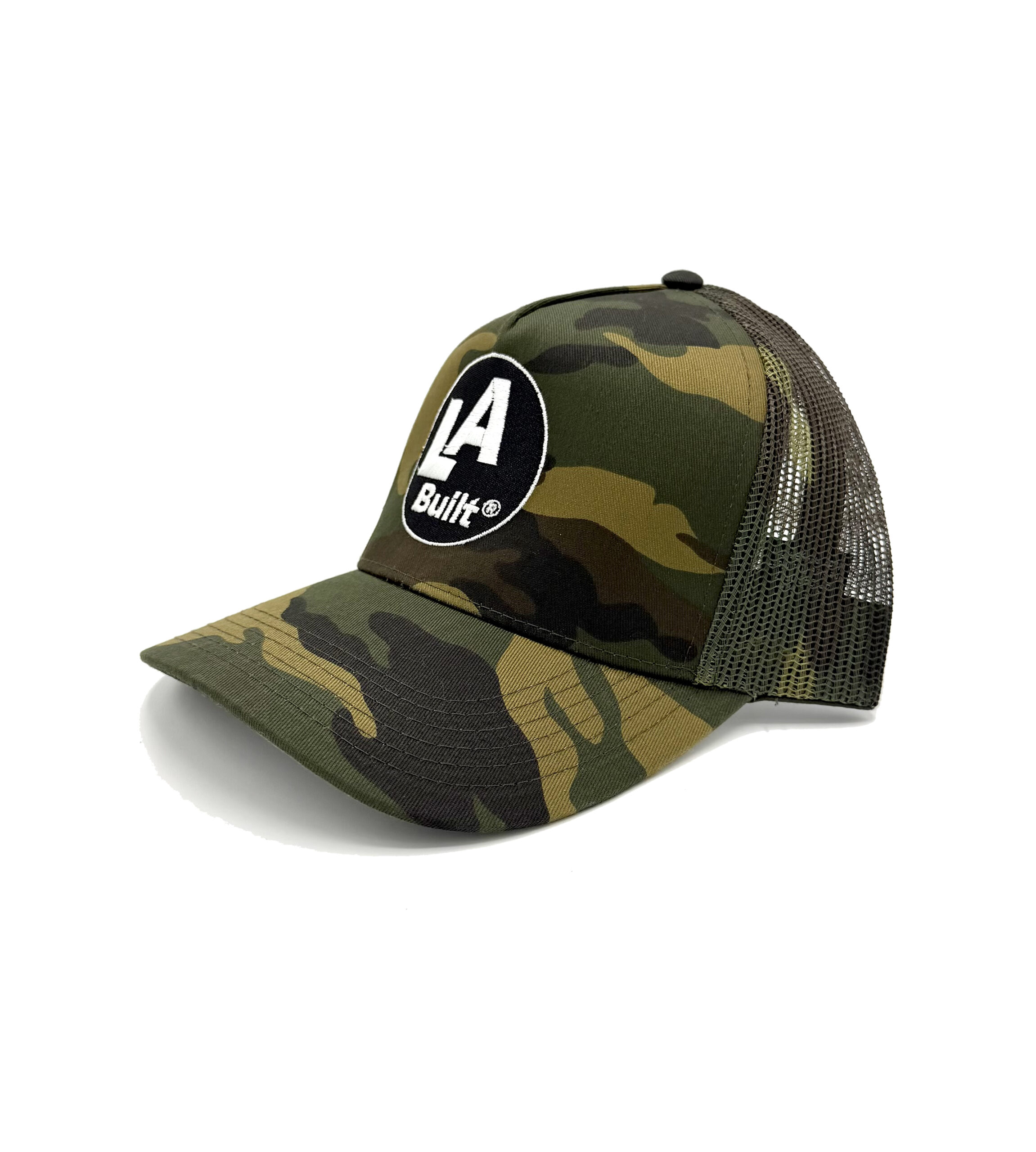 L.A. Built Embroidered Circle v2 Logo Cap - Camo/Wht/Blk - Image 3
