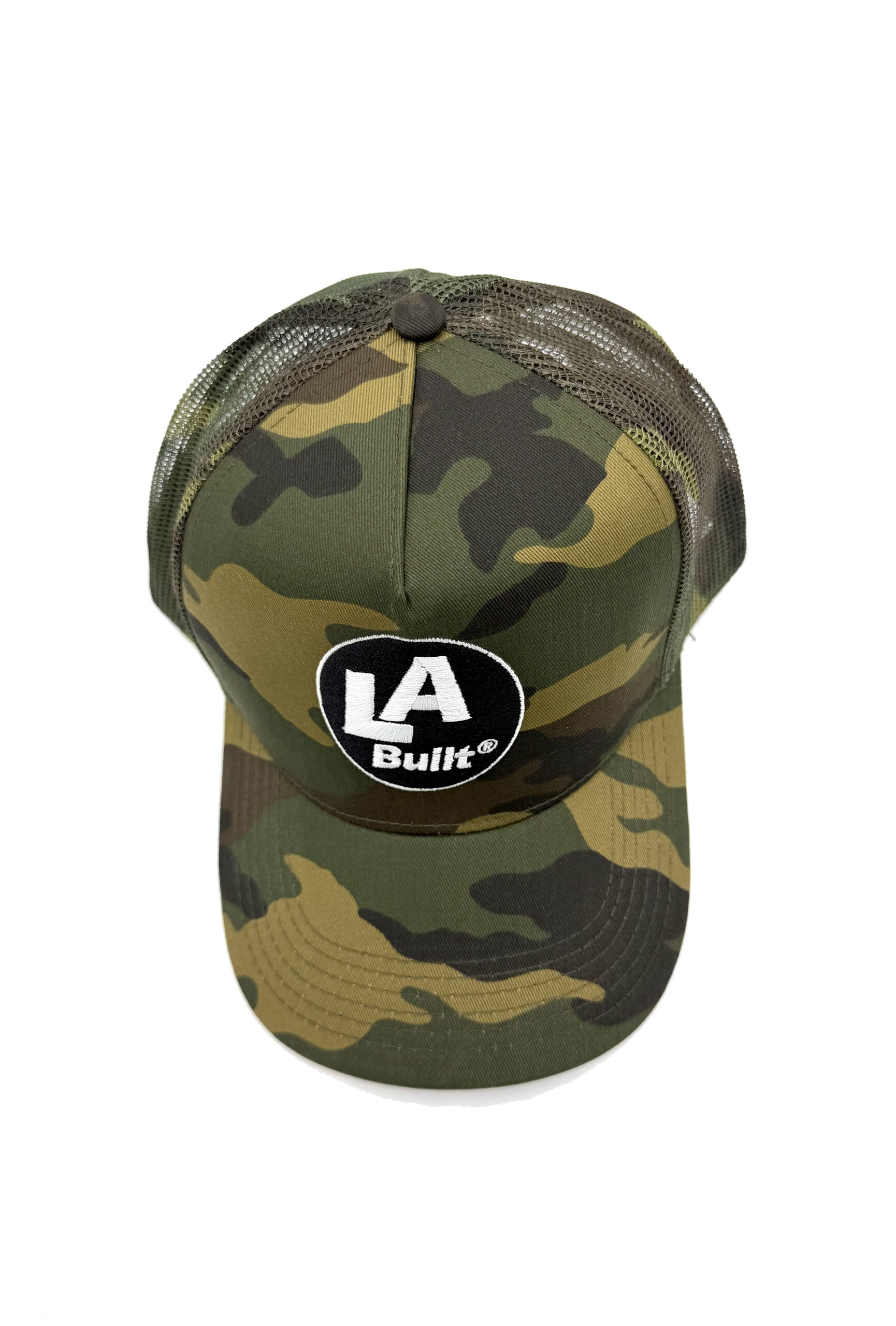 L.A. Built Embroidered Circle v2 Logo Cap - Camo/Wht/Blk - Image 4