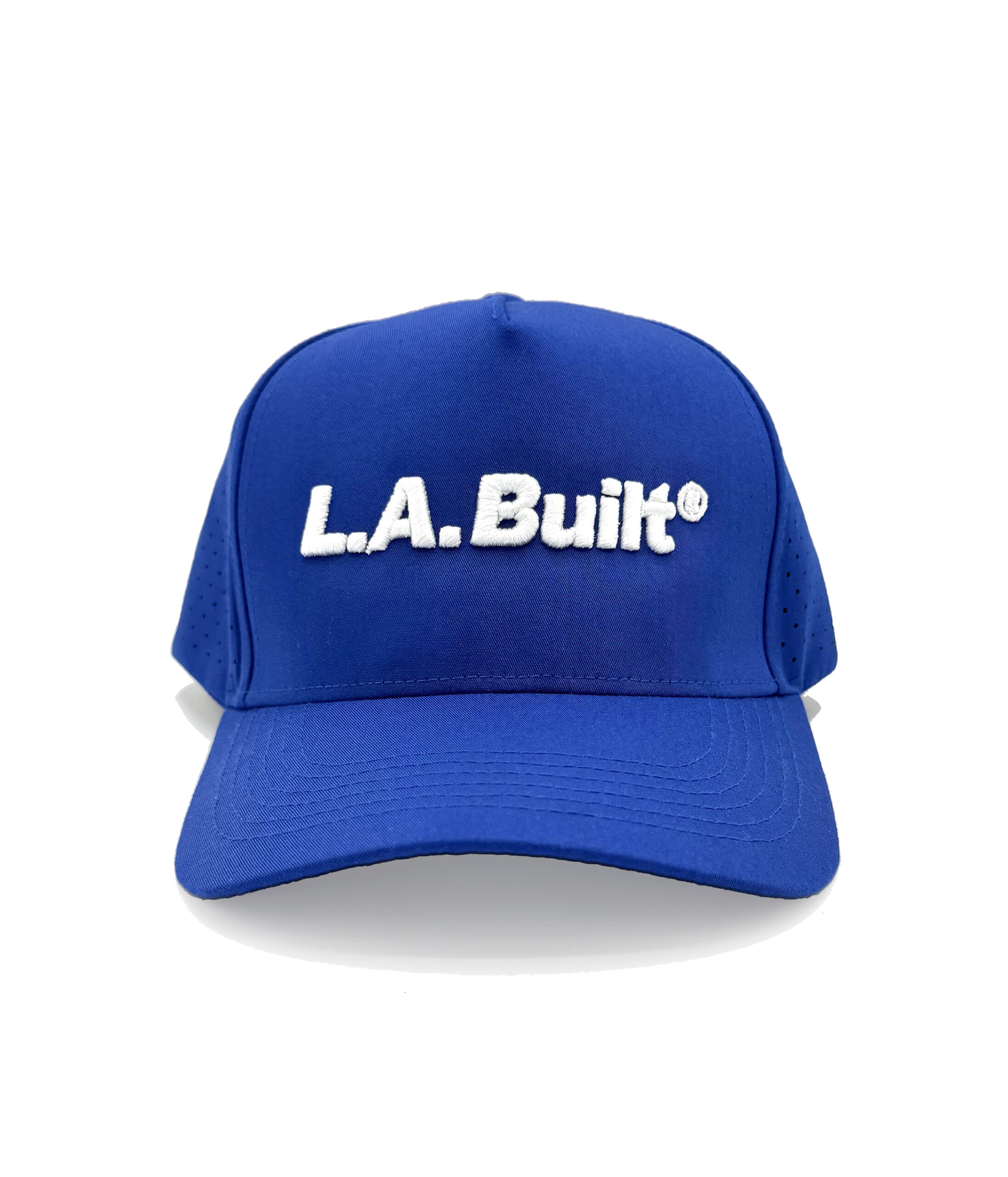 L.A. Built Embroidered 3D Puff Logo Cap/Hat v2 - Blu/Wht