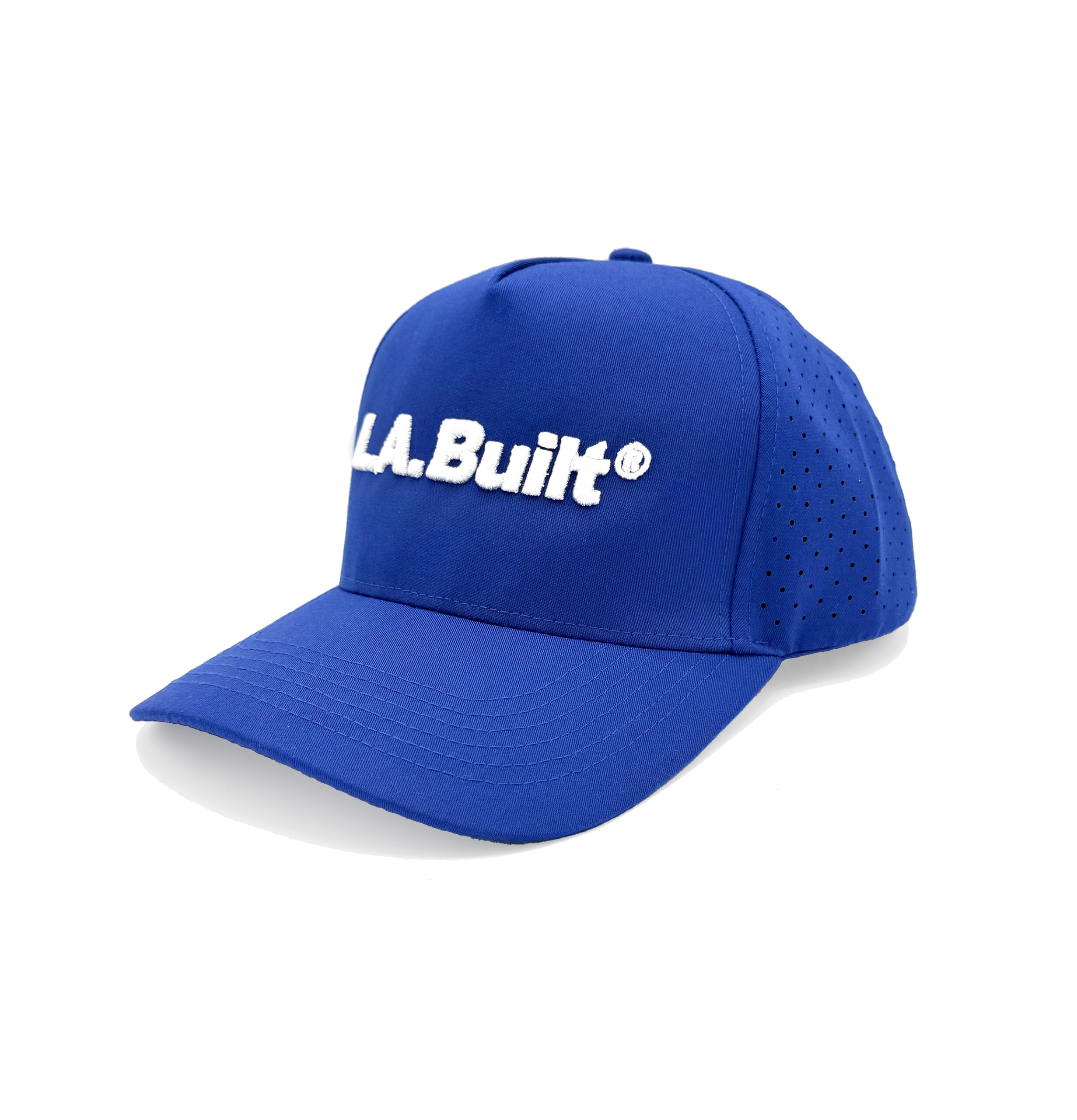 L.A. Built Embroidered 3D Puff Logo Cap/Hat v2 - Blu/Wht - Image 3