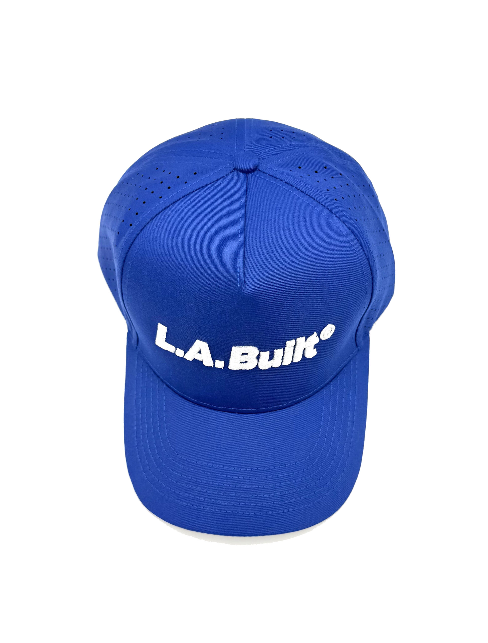 L.A. Built Embroidered 3D Puff Logo Cap/Hat v2 - Blu/Wht - Image 4