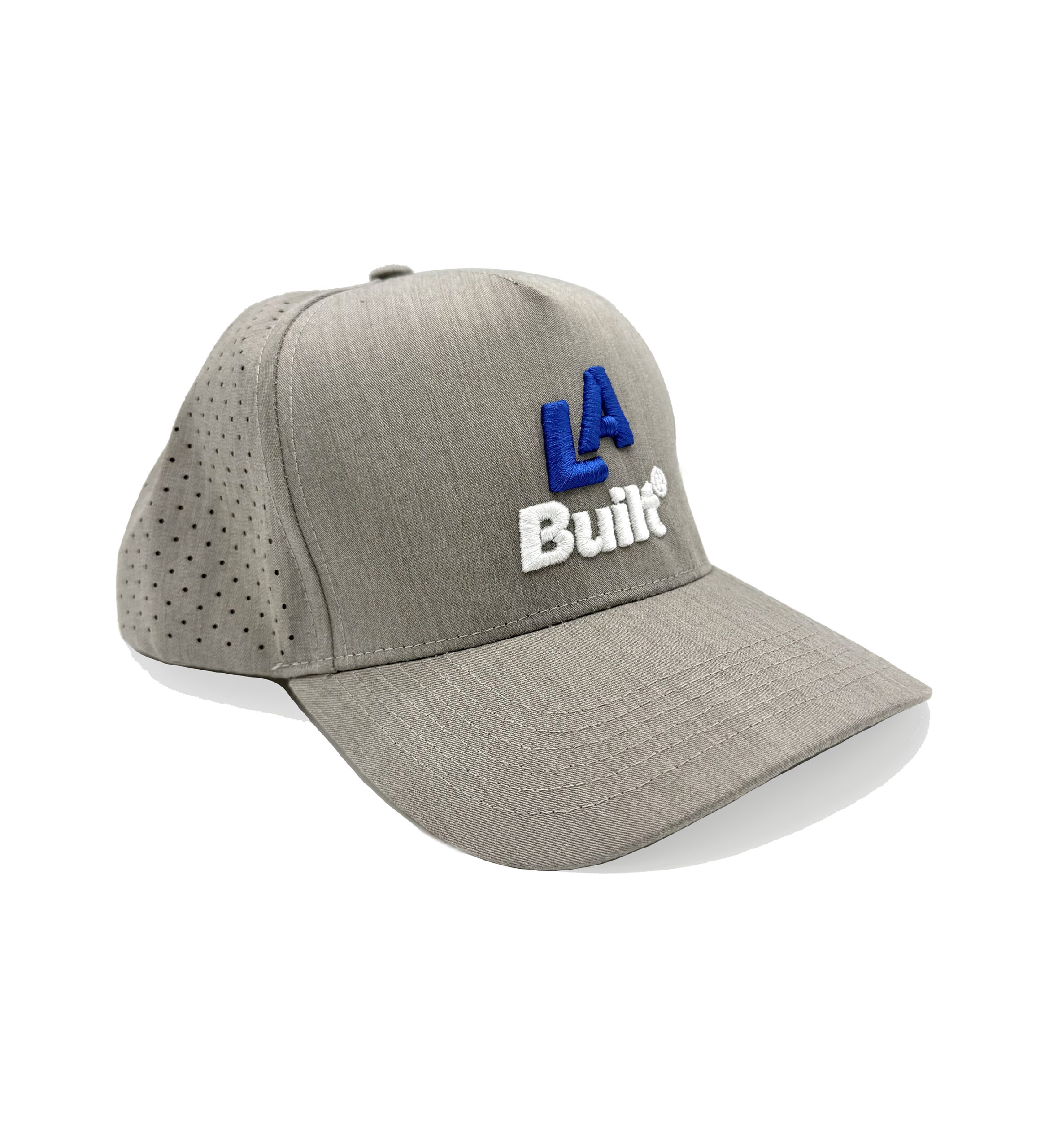 L.A. Built Embroidered 3D Puff Logo Cap/Hat - Grey/Blu/Wht - Image 2