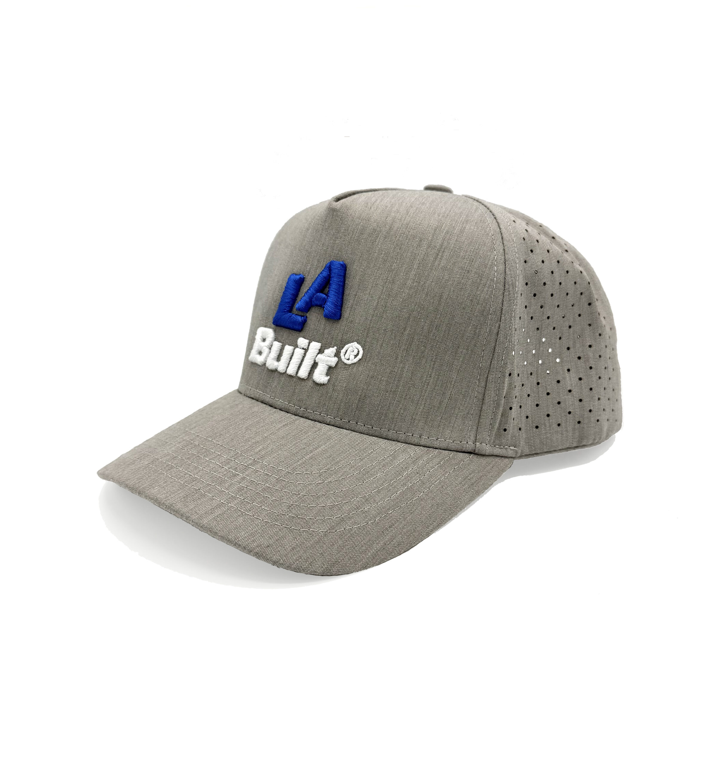 L.A. Built Embroidered 3D Puff Logo Cap/Hat - Grey/Blu/Wht - Image 3
