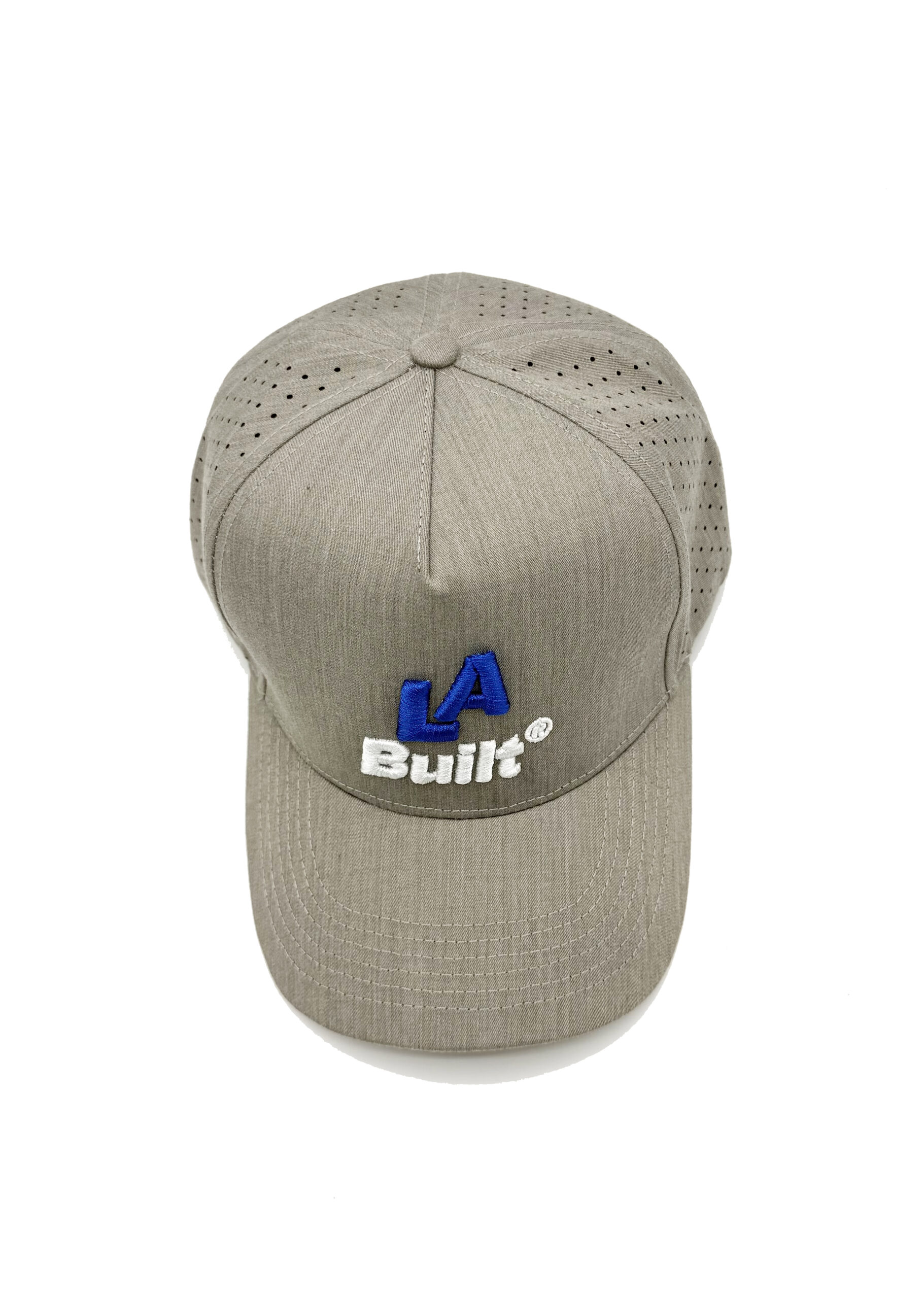 L.A. Built Embroidered 3D Puff Logo Cap/Hat - Grey/Blu/Wht - Image 4