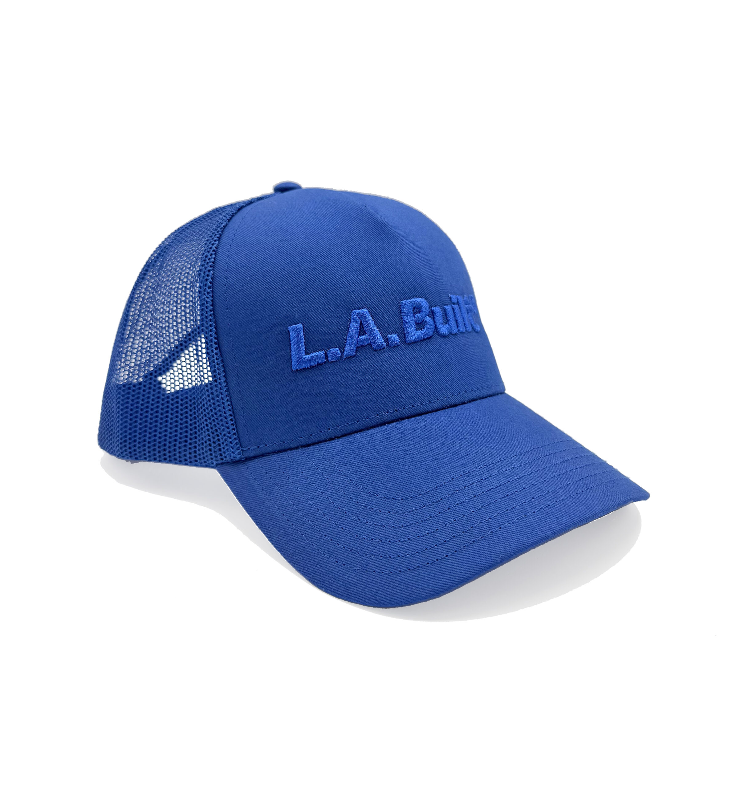 L.A. Built Embroidered 3D Puff Logo Cap/Hat v2 - Blu/Blu - Image 2