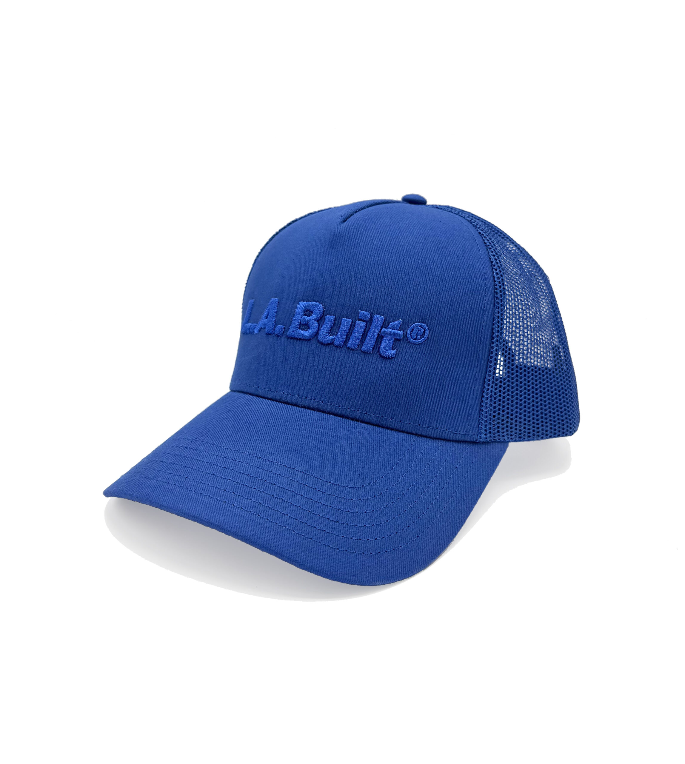 L.A. Built Embroidered 3D Puff Logo Cap/Hat v2 - Blu/Blu - Image 3