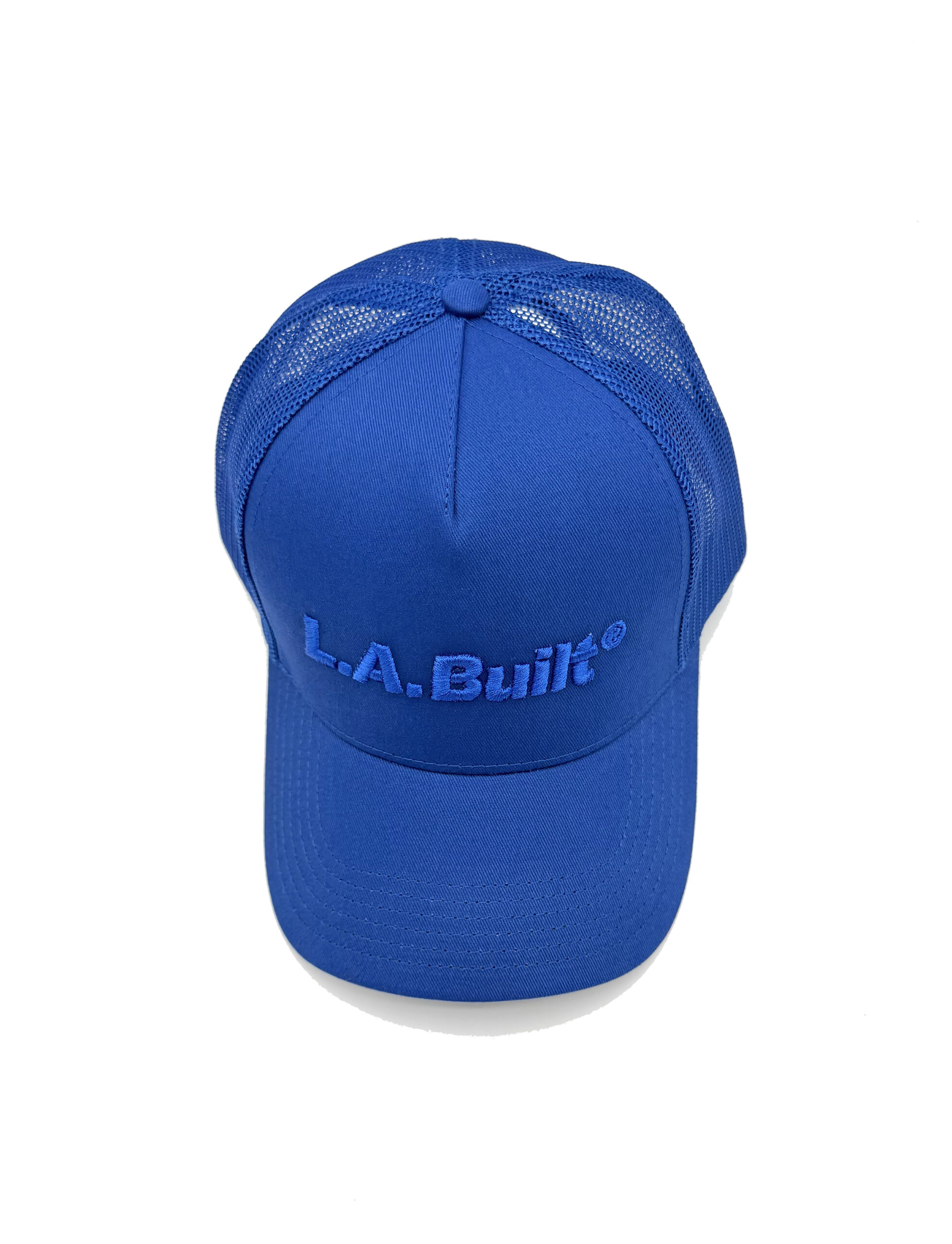 L.A. Built Embroidered 3D Puff Logo Cap/Hat v2 - Blu/Blu - Image 4