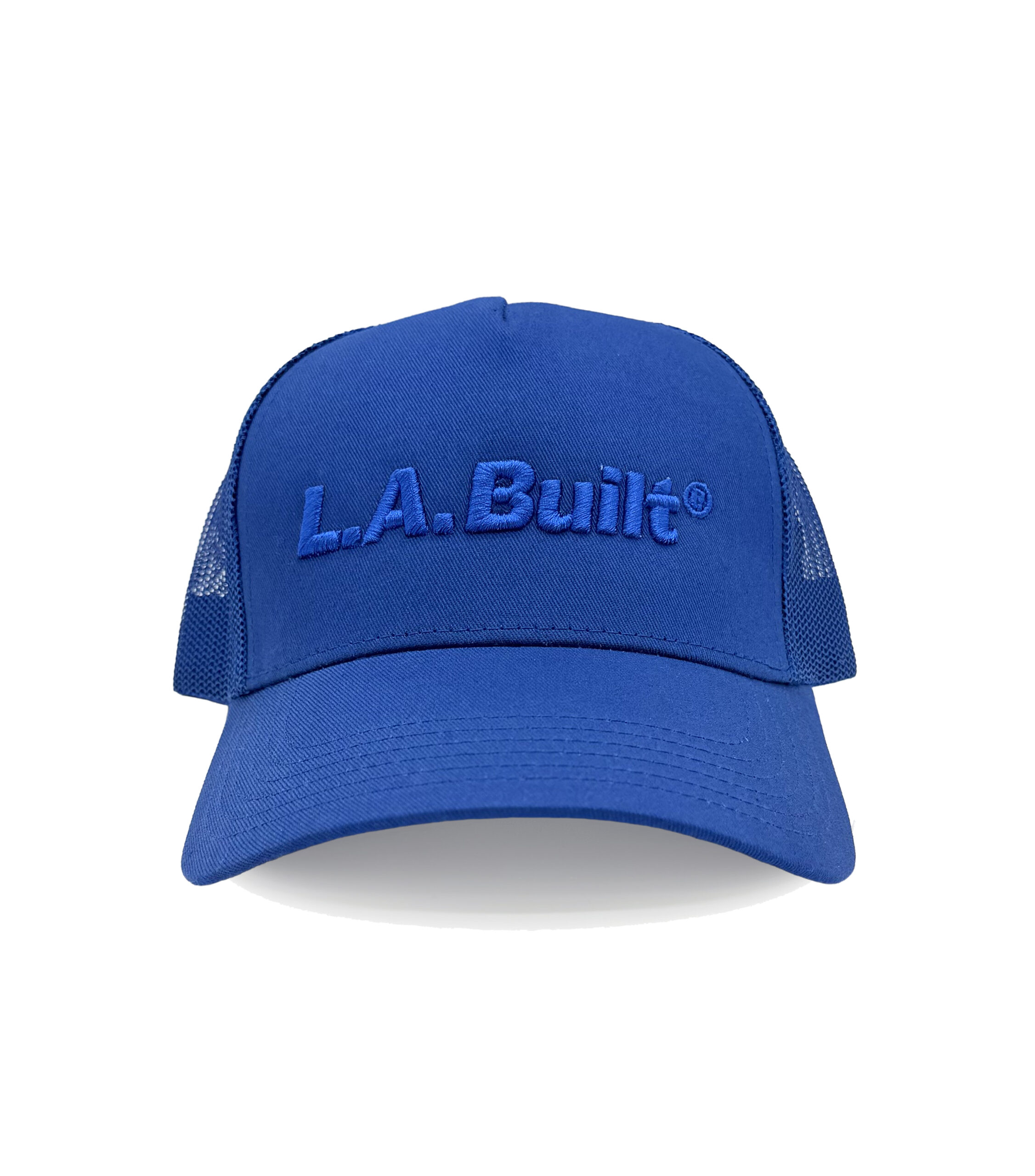 L.A. Built Embroidered 3D Puff Logo Cap/Hat v2 - Blu/Blu